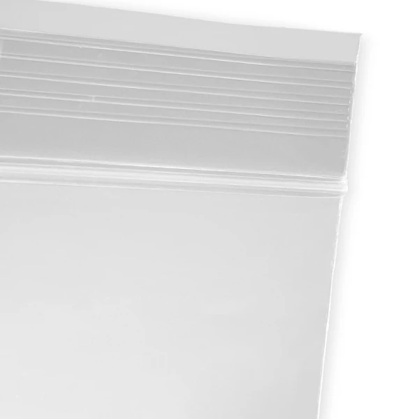 Dispenser Box 9 x 12 2 Mil White Block Clearzip Lock Top Bags Zipper Close up of Dispenser Box 9 x 12 2 Mil White Block Clearzip Lock Top Bags Zipper
